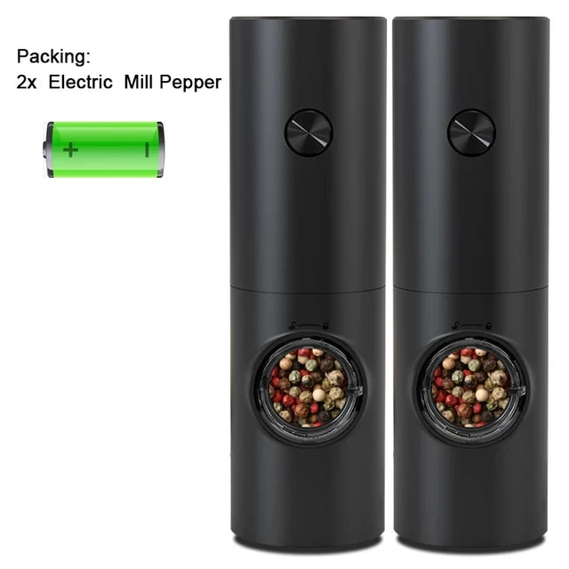 Electric Salt and Pepper Grinder Set