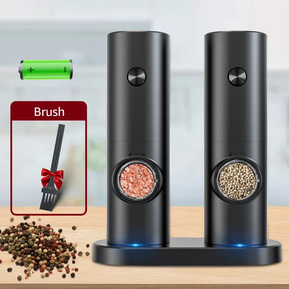 Electric Salt and Pepper Grinder Set