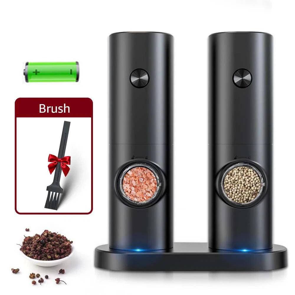 Electric Salt and Pepper Grinder Set