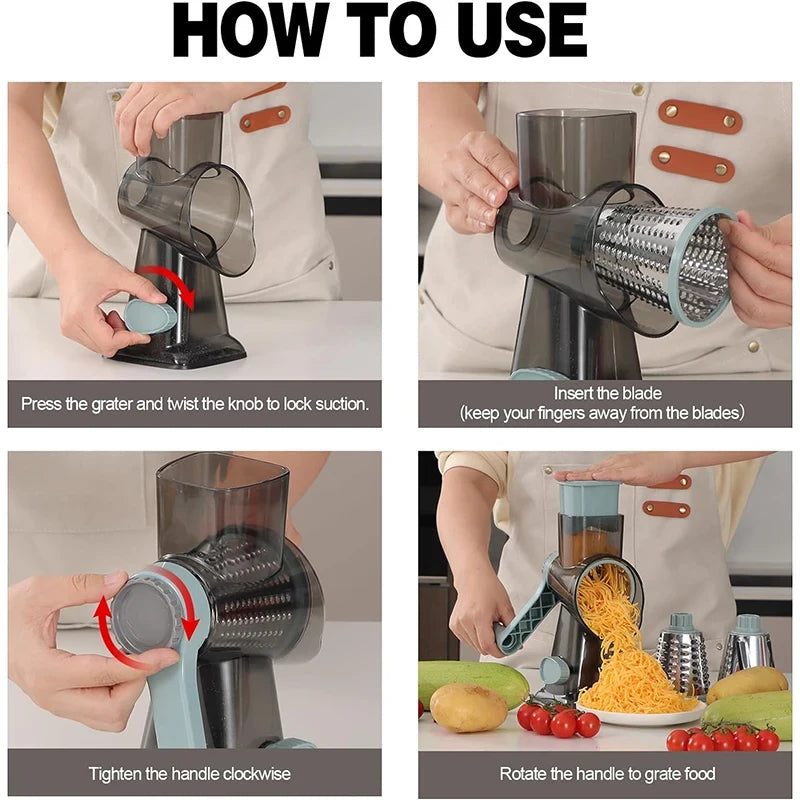3-in-1 Rotary Grater
