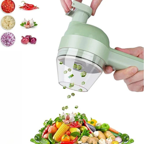 4-in-1 Electric Vegetable Cutter Set