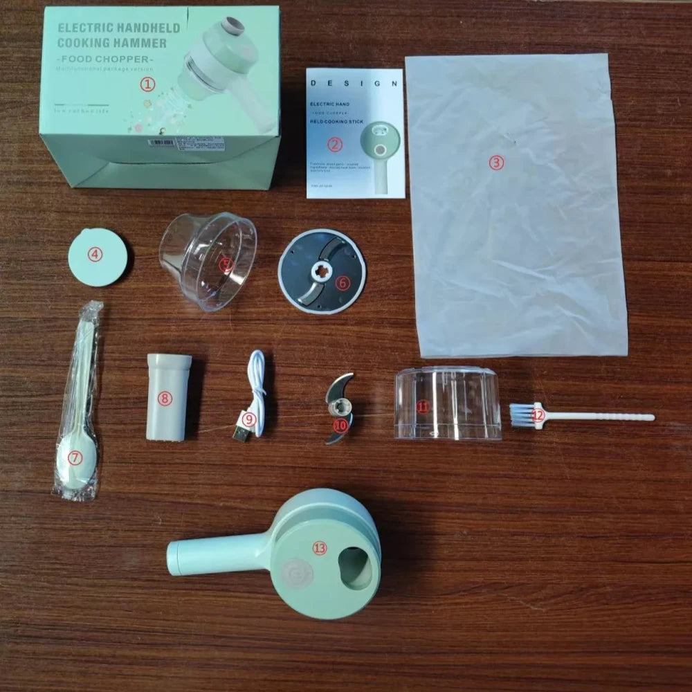 4-in-1 Electric Vegetable Cutter Set