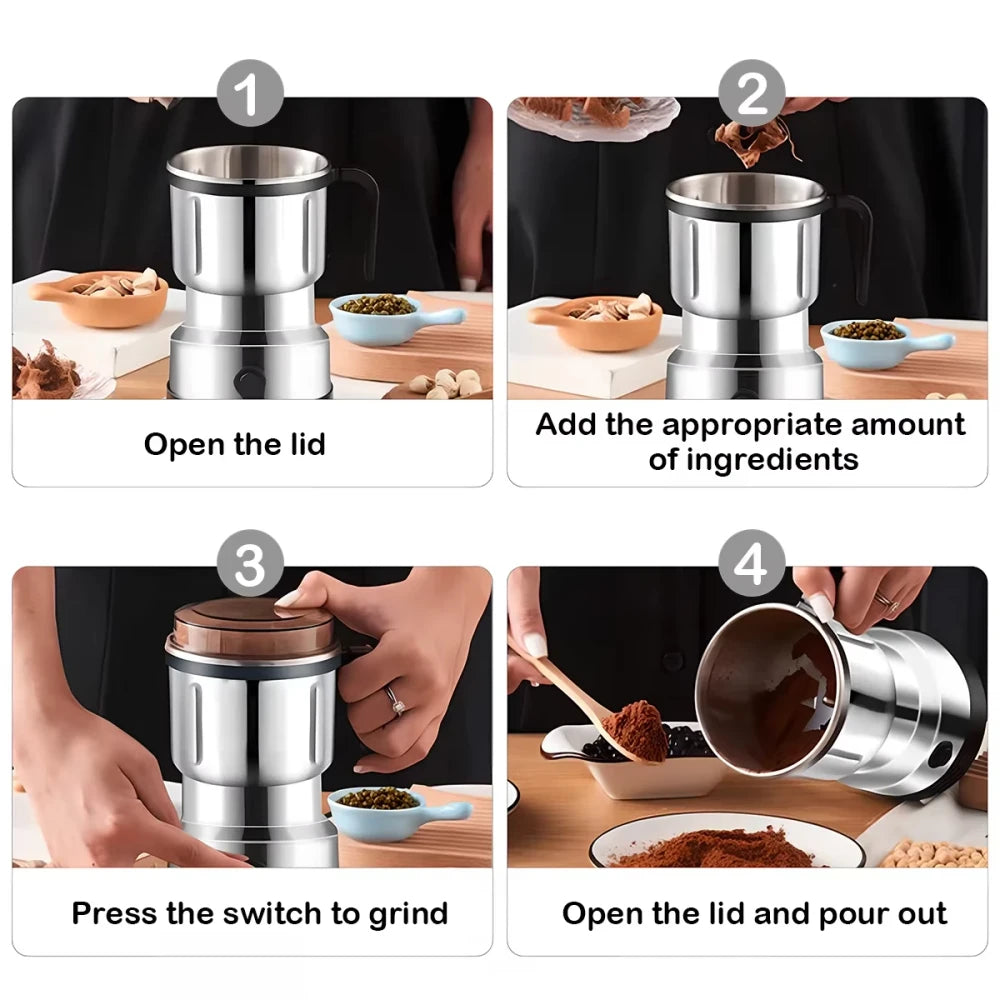 Stainless Steel Electric Coffee Grinder